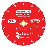 Diablo DDD070DIA101F Cut-Off Blade, 7 in Dia, 5/8, 7/8 in Arbor, Continuous Rim