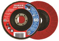Diablo Steel Demon DCX045060N01F Flap Disc, 4-1/2 in Dia, 7/8 in Arbor, 60 Grit, Coarse, Zirconia