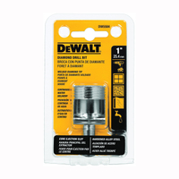 DeWALT DW5584 Drill Bit, 1 in Dia, 2-1/4 in OAL, Spiral Flute, 3/8 in Dia Shank, Round Shank