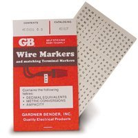 Gardner Bender 42-ALPHA Wire Marker Booklet Circuit Breaker Markers, 1/Bag