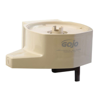 GOJO 1275-01 Flat Top Dispenser, 1 gal Capacity, Plastic, Wall Mounting