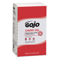 GOJO 7290-04 Hand Cleaner, Gel, Red/Translucent, Cherry/Fruit, 2000 mL Dispenser Refill