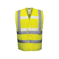 VEST LIME GLOWTEX SLVR R/2 L/XL