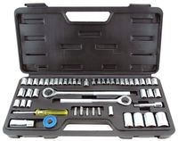 GreatNeck SCS52 Ratchet and Socket Set, 1/4 in and 3/8 in Drive Size