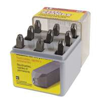 CH Hanson 20581 Number Stamp Set, 9-Piece, Steel, Specifications: 1/4 in Character, 3/8 x 2-5/8 Shan