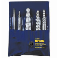 Irwin 53545 Spiral Flute Screw Extractors, 6 Piece Set