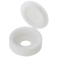 HINGED SCREW COVER #4/#6 WHITE