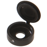HINGED SCREW COVER #4/#6 BLACK