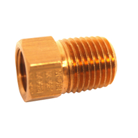 ENERCO F173729 Fitting, 1/4 in, MPT x Inverted Female Flare, Brass