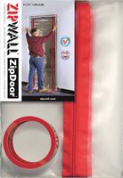 ZIPWALL ZipDoor ZDS Dust Containment Door Kit, Standard, 4 ft L, 7-1/2 ft W, Plastic
