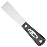 Hyde Tools 02000 1-1/4-Inch Flexible Putty Knife, Black and Silver
