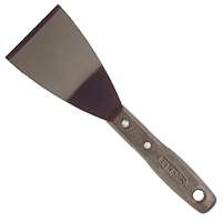 HYDE 12000 Bent Chisel Scraper, 3 in W Blade, Stiff Blade, HCS Blade, Contour-Grip Handle
