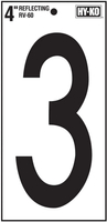 "3" 4" REFLECTIVE NUMBER
