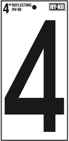 "4" 4" REFLECTIVE NUMBER