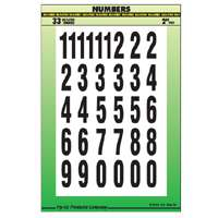 NUMBERS MM-7L 2" BLK/WHT PACKAGE