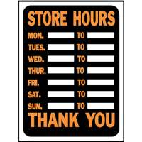 SIGN 3030 STORE HOURS..THANK YOU