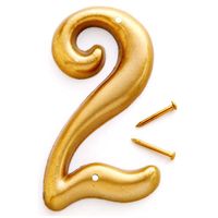 "2" 3" BRASS PLATED NUMBER *