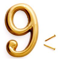 "9" 3" BRASS PLATED NUMBER *