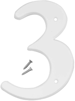 "3" 6" WHITE PLASTIC NUMBER