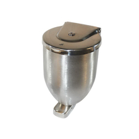 Impact 4010 Powder Soap Dispenser, 32 oz Capacity, Silver, Chrome, Manual, Wall Mounting