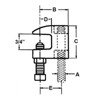 BEAM CLAMP TOP MALLEABLE 5/8"