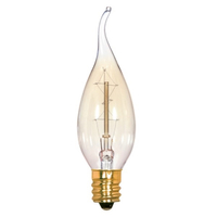 LAMP 25W CAND RETRO DECO CLEAR
