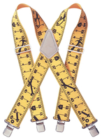 CLC Tool Works 110RUL Work Suspenders, Nylon, Tape Rule Yellow