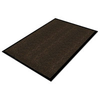 GUARDIAN 64040620 Wiper Mat, 6 ft L, 4 ft W, Dual Rib Pattern, Polypropylene Surface, Chocolate