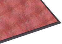 GUARDIAN 74030515 Wiper Mat, 5 ft L, 3 ft W, Rectangular, Olefin Surface, Black/Red