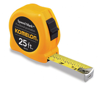 Komelon SM3925 Speed Mark Acrylic Coated Steel Blade Tape Measure 25-Inch by 1-Inch Yellow Case
