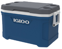 IGLOO Latitude 00049735 Cooler, 50 qt Cooler, Plastic, Blue/Gray