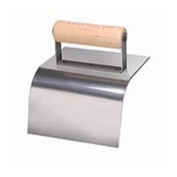 KRAFT TOOL CF193 Curb Tool, 6 in L Blade, 5 in W Blade, Stainless Steel Blade, Wood Handle