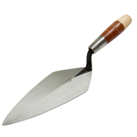 KRAFT TOOL RO316-11 1/2 Brick Trowel, 11-1/2 in L Blade, Carbon Steel Blade, Leather Handle