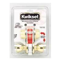 Kwikset 695T 3CP6ALRCSK6 Deadbolt Security Set, Knob Handle, Tylo Design, Polished Brass, 3 Grade