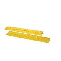 EAGLE 1793 Speed Bump Cable Protector, 9 ft OAL, 10 in OAW, 2 -Channel, Polyethylene, Yellow