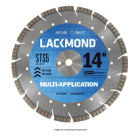 LACKMOND STS-5 STS5161251 Saw Blade, 16 in Dia, 1 in, 20 mm Arbor, Diamond Cutting Edge