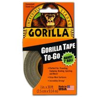 Gorilla 6100109 Duct Tape, 30 yd L, 1 in W, Black