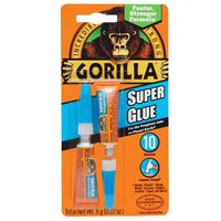 Gorilla 7800109 Super Glue, Liquid, Irritating, Straw/White Water, 3 g Tube