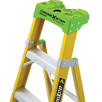 Louisville FXS1400HD Series FXS1404HD Step Ladder, 4 ft H, Type IAA Duty Rating, Fiberglass, 375 lb