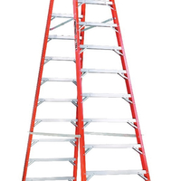 Louisville FM1400HD Series FM1416HD Step Ladder, 16 ft H, Type IAA Duty Rating, Fiberglass, 375 lb