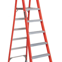 Louisville FXP1700 Series FXP1706 Pinnacle Pro Platform Step Ladder, 45 in Stand H, 300 lb, Type IA