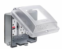 WALL PLATE V 2-G W/P IN-USE CLR