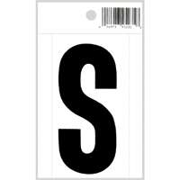 LETTER  S  BLK/WHT VINYL 3" *