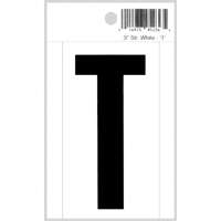 LETTER  T  BLK/WHT VINYL 3" *