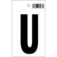 LETTER  U  BLK/WHT VINYL 3" *