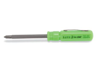 LUTZ TOOL 22241 2-in-1 Pocket Screwdriver, #1, 3/16 in Drive, Phillips, Slotted Drive, 5 in OAL