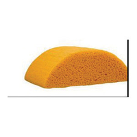 MAGNOLIA BRUSH 595 Half-Round Sponge, 7-1/2 in L, 4-1/2 in W, 2-3/4 in Thick, Polyester