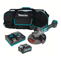 Makita GAG10M1 Angle Grinder Kit with Electric Brake, Battery Included, 40 V, 4 Ah, 9 in Dia Wheel