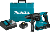 Makita XRH01T Rotary Hammer Kit, Battery Included, 18 V, 5 Ah, 1 in Chuck, SDS-Plus Chuck