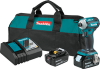 Makita XDT16T Impact Driver Kit, Battery Included, 18 V, 5 Ah, 1/4 in Drive, Hex Drive